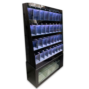 Systèmes de Racks pour Betta de Haute Qualité Personnalisables, Couleur Noire, 33'' X 58'' X 12'', Aquarium de Vitrine en <span class=keywords><strong>Verre</strong></span> - Product Image 1