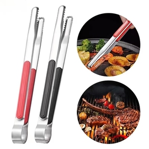 Colorful Korean BBQ <b>Tongs</b> - Long Stainless Steel <b>Serving</b> <b>Tongs</b> for Buffet & Salad - Product Image 2