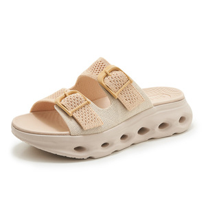 <span class=keywords><strong>Sandalias</strong></span> <span class=keywords><strong>de</strong></span> verano para mujer con suela <span class=keywords><strong>de</strong></span> <span class=keywords><strong>corcho</strong></span> grande, doble cierre, diseño <span class=keywords><strong>de</strong></span> <span class=keywords><strong>plataforma</strong></span> <span class=keywords><strong>de</strong></span> suela gruesa, estilo sin cordones, estilo descalzo. - Product Image 3