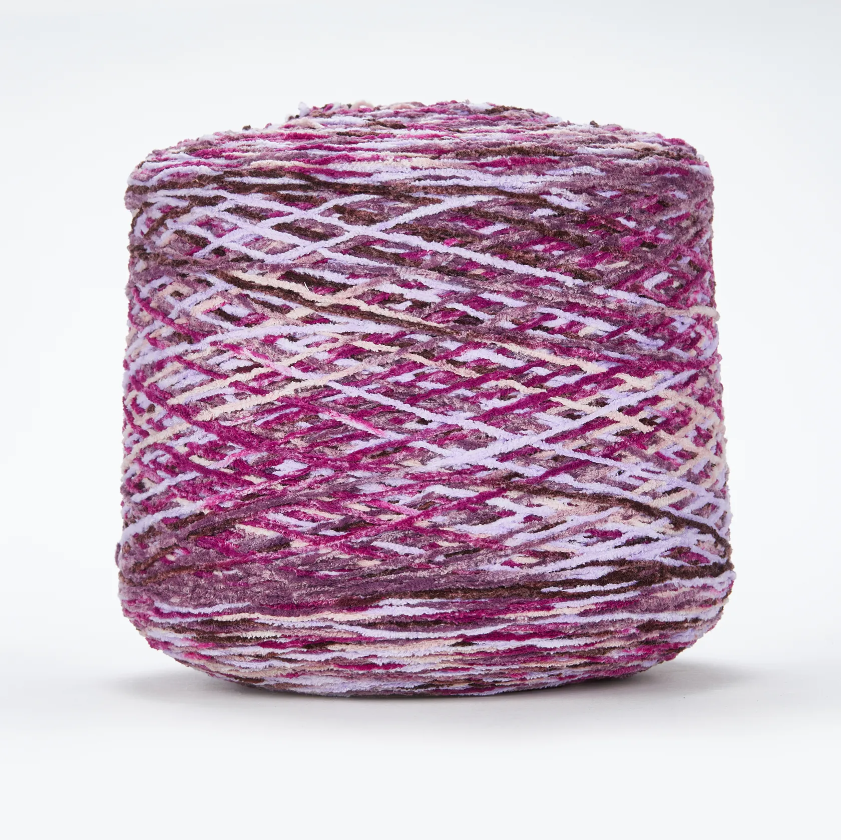 1/4.5Nm Chenille Yarn Space Dyed Dull Chenille Velvet Yarn 100% Polyester Fancy Yarn