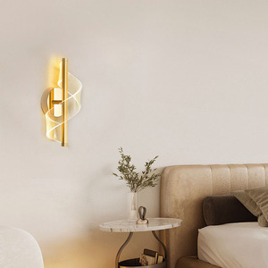 Lámpara de Pared QiaoSheng LED E27 con Interruptor, Moderna y Minimalista, para Dormitorio, Sala de Estar, Escalera, Iluminación Junto a la Cama - Product Image 2