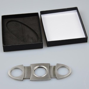 Smussato su misura forbici a doppia lama di legno più leggero e cutter set da tavolo pugno cigar cutter - Product Image 4
