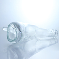 Bouteilles en verre super flint de forme unique de marque JP, directement de l'usine chinoise, pour spiritueux, vin, gin, vodka, tequila, avec bouchon à vis et logo personnalisé