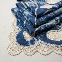 Nouvelle Robe Bohème Chinoise en Coton Brodé Cœur Taiji Tie-Dye Indigo, Style Ethnique Rétro, Motif Floral Creux, Idéale pour les Vacances