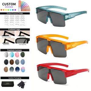 <span class=keywords><strong>Gafas</strong></span> de Sol YANA HM899 Unisex Futuristas de Media Montura, de Una Sola Pieza, Polarizadas TAC con Protección UV400 para Conducir al Aire Libre, Logotipo Personalizado OEM/ODM - Product Image 1