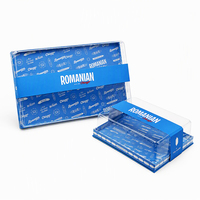 Boîte de rangement alimentaire rigide en carton imprimé sur mesure avec couvercle/manchon transparent, portable pour sushis/pain