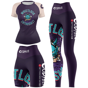 Женские компрессионные леггинсы оптом, на заказ, для единоборств (рашгард, BJJ), униформа для единоборств, защита от УФ-излучения UPF50, спандекс/нейлон - Product Image 3