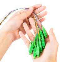High Quality FTTH Use 12 Colors Cores Fiber Pigtail LSZH 0.9mm SC APC Singlemode Fiber Optic Optical Cable