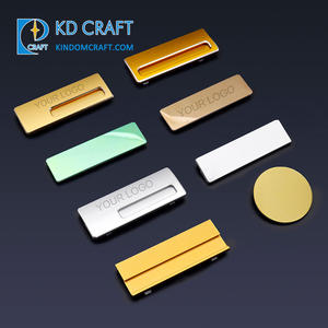 В наличии, на заказ, пустые металлические, золотые, серебряные, вставляемые Именные Бирки, булавки, прямоугольные, для медицинских врачей, медсестер, именные значки - Product Image 5
