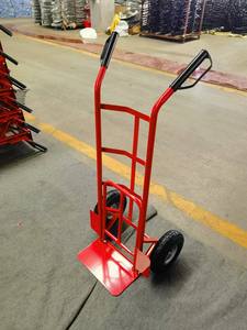 150 किलोग्राम भार क्षमता फोल्डेबल संलग्न औद्योगिक भारी शुल्क स्टेनलेस स्टील सैक ट्रक हैंड ट्रॉली को ओम से गोदाम के उपयोग के लिए - Product Image 2