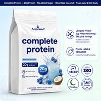 Poudre de protéines complète Aeglewell en marque propre, 20 g de protéines, sans sucre ajouté, favorise la récupération musculaire, nutrition sportive, OEM ODM