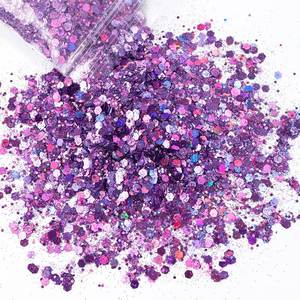 50g de paillettes holographiques de tailles assorties, brillantes et scintillantes, pour la décoration de tasses à double paroi faites à la main, l'art, la résine et le sable mouvant - Product Image 1