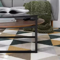Mesa de Centro de Vidrio para Sala de Estar, Muebles Modernos de Lujo, Simplicidad, Mesa de Té Negra, Minimalismo Italiano, Duradera y Fácil de Limpiar