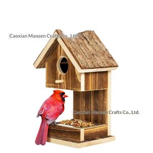 Nichoir créatif en bois pour l'extérieur avec mangeoire suspendue pour l'élevage des oiseaux dans la cour - Product Image 2