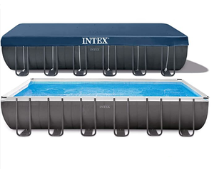 26364 NP siêu XTR hồ bơi đặt 24 ft trên mặt đất hình chữ nhật hồ bơi với bơm thang Bìa 220-240 V 24 'x 12' x 52" - Product Image 1