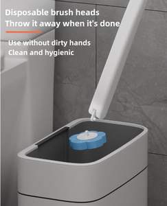 Cepillo de Inodoro Desechable Ecológico Personalizado al por Mayor con Mango de Plástico de Microfibra, Diseño Colgante de Pared, OEM ODM - Product Image 3
