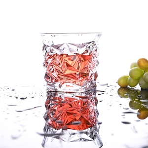 <span class=keywords><strong>Verre</strong></span> à vin <span class=keywords><strong>Vintage</strong></span> de luxe en cristal carré de 10oz 300ml pour la bière, l'alcool, le Whisky, le rame - Product Image 4