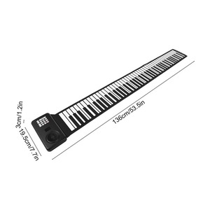 <span class=keywords><strong>Piano</strong></span> portátil de 88 teclas, rollo de mano, <span class=keywords><strong>Piano</strong></span> electrónico de silicona ambiental, <span class=keywords><strong>Piano</strong></span> electrónico profesional plegable sin altavoz - Product Image 3