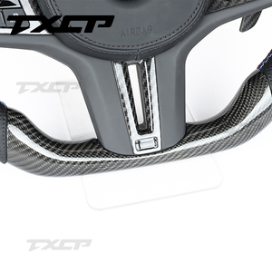 Volante in Fibra di Carbonio Compatibile con <span class=keywords><strong>BMW</strong></span> M2 M3 M4 M5 M6 X5M X6M G20 G38 G30 G01 G05 F10 F18 F02 F84 F80 F83 F81 F92 X1X4 X5 X2 X3 - Product Image 6