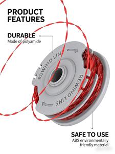 Bobine de coupe 8xCap Cover FLY060 & 5050513590 pour Flymo Contour 580E 650E Power Trim 500XT 600HD 700 Mini Trim Auto Speedi-Trim - Product Image 5