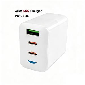 <span class=keywords><strong>Chargeur</strong></span> GaN 40W 3 ports, charge <span class=keywords><strong>rapide</strong></span> USB C PD 3.0 QC3.0, <span class=keywords><strong>chargeur</strong></span> de voyage pour <span class=keywords><strong>iPhone</strong></span> 16e <span class=keywords><strong>Samsung</strong></span> S25 OEM, livraison <span class=keywords><strong>rapide</strong></span>, noir et blanc - Product Image 2