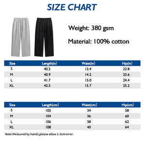 Pantalon de survêtement mi-long en molleton ample style preppy pour adolescents 2025 – Design tendance avec empiècement arrière, coupe droite décontractée pour hommes, 100 % coton - Product Image 3