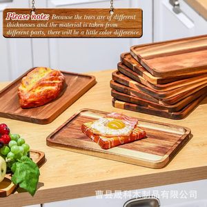 Shengke Square Solid Wood Serving <b>Tray</b> Unfinished Durable For Fruit <b>Snack</b> Western Food Kitchen Use - Product Image 5