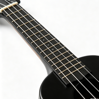 Black Soprano Ukulele 4 String Mini Acoustic Guitar,Lightweight Uke for Beginners, Kids, Adults,Travel,Music Lessons&Gift Giving