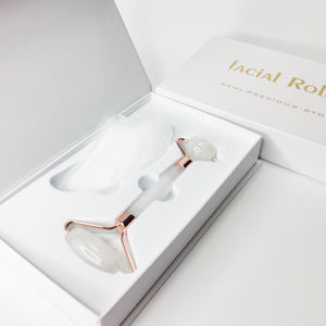 Outil de Massage Petit Rouleau de Quartz Rose Mini Rouleau de Jade Cristal Améthyste Petit Rouleau Facial - Product Image 1