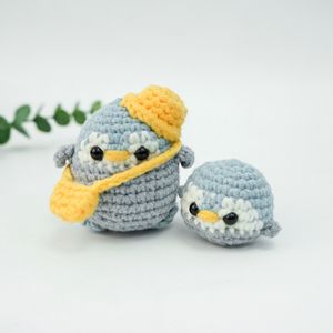 Kit de Ganchillo para <span class=keywords><strong>Principiantes</strong></span>, Manualidades, Mini Kit de Costura de Viaje para Niños, Amigurumi de Animales, Pingüino - Product Image 4