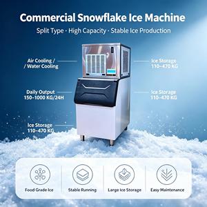 Machine à glace pilée en flocons de neige, machine à glace commerciale pour la restauration, les commerces de produits de la mer - Product Image 1