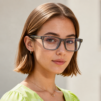 Monture de lunettes optiques ultralégères TR - Monture de lunettes solides et tendance en acétate pour l'extérieur - Monture optique à la mode