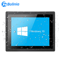 Moniteur à écran tactile intégré en aluminium IP65 10 "12" 15.6 "21.5" affichage tactile capacitif sans ventilateur pour l'automatisation industrielle