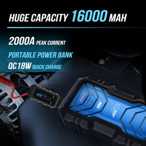<span class=keywords><strong>Prix</strong></span> usine 2000A 16000Mah <span class=keywords><strong>booster</strong></span> chargeur <span class=keywords><strong>batterie</strong></span> de voiture démarreur haute capacité avec Charge rapide USB - Product Image 3