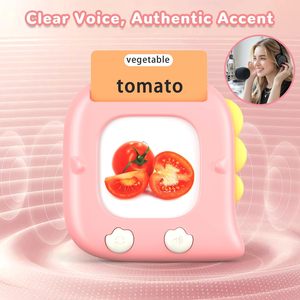 Cartes flash parlantes personnalisées pour les mots fréquents - Livre avec couverture rigide recouverte de UV, forme de dinosaure, papier, cadeau de Noël ou <span class=keywords><strong>d</strong></span>'<span class=keywords><strong>anniversaire</strong></span> pour les enfants de 2 à 6 ans - Product Image 3