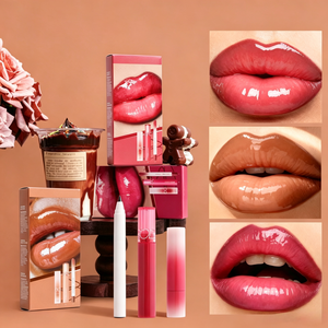 Lápiz Labial Líquido Vegano Brillante, Esmalte Labial Mate Aterciopelado, Set de Regalo Cosmético de Lujo para Maquillaje Diario - Product Image 1