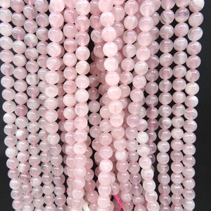 Perles Rondes en Grenat Rouge et Quartz Fraise pour la Fabrication de Bijoux DIY, <span class=keywords><strong>Pierre</strong></span> Naturelle de Grenat à Trou pour Bijoux DIY, Tailles 4/6/8/10/12MM - Product Image 4