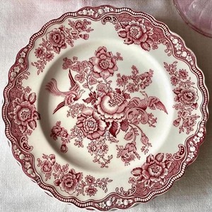 Xương Trung Quốc Phong Cách Phương Tây Tấm Gốm Hoa Mẫu Đơn Màu Đỏ Trắng Sạc Tấm Tiệc Cưới Bộ Đồ Ăn Cho Nhà Hàng Nhà - Product Image 4