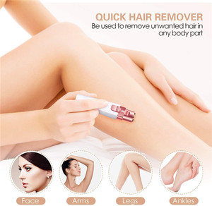 Expoliador eléctrico para mujer, afeitadora femenina para cejas, indolora, portátil, para el cuidado de la piel, depilación Facial, 2 en 1 - Product Image 4