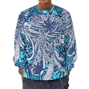 Homens Streetwear Roupas Tribais Polinésia Samoa Havaiana Tapa Padrão Designer Custom <span class=keywords><strong>Plus</strong></span> Size <span class=keywords><strong>Pullover</strong></span> Hoodies dos homens - Product Image 3