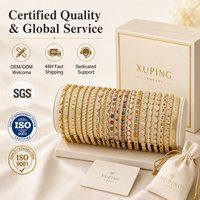 Bracelet à maillons en émail et CZ synthétique plaqué or 14 carats, multi-styles, bijoux Xuping, vente en gros, accessoires de mode pour femmes