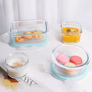 Transparent Divided <b>Lunch</b> <b>Box</b> with Lid Microwave Refrigerator Safe Large Capacity Fresh Keeping <b>Box</b> - Product Image 5