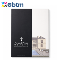 Dossier de présentation personnalisé avec pochettes, impression de logo d'entreprise disponible