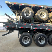 Semi-remorque à plateau plat de 40 tonnes à 3 essieux avec verrous à torsion pour le transport général de marchandises et de conteneurs