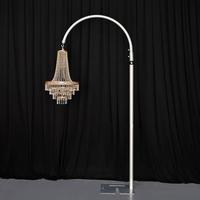 Support de lustre de mariage réglable de 3 m, cadre métallique incurvé pour lustre en cristal, décoration de scène de cérémonie en extérieur