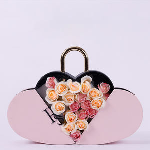 Venta al por mayor de lujo en forma de corazón de rosa de embalaje Día de San Valentín regalo flor caja de regalo para San Valentín floristería caja - Product Image 6