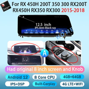 Qualcomm 12.5 "Android 12วิทยุติดรถยนต์สำหรับ <span class=keywords><strong>Lexus</strong></span> <span class=keywords><strong>RX</strong></span> 450h <span class=keywords><strong>200T</strong></span> 350 RX450H 300เครื่องเล่นวิดีโอมัลติมีเดีย2016-2020 CarPlay autoradio - Product Image 2