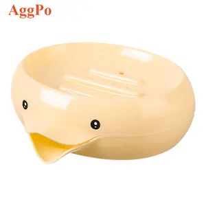 Cute and Super Cute Duck Draining Soap Box Drains Water without Accumulating Water High-end Bathroom Sink Large Goose Soap Box
