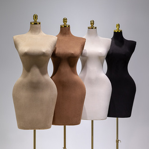 Maniquí de terciopelo BBL curvilíneo brasileño para mujer, forma de vestido de novia, medio cuerpo, talla grande, busto grande, trasero, ajustable para ropa - Product Image 2