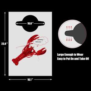 Baberos de Plástico Impresos Personalizados de Alta Calidad, Baberos Desechables de Plástico para Adultos, Baberos de Langosta para Restaurante - Product Image 2